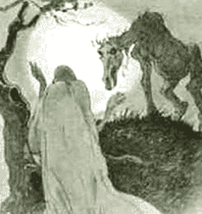 A Gjenganger rising from the Grave